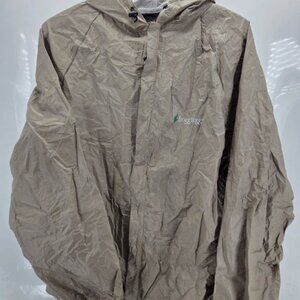 Frogg Toggs Waterproof Rain Jacket Size Large Tan